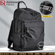 羅梅達爾（Rommedal）男士雙肩包尼龍布商務(wù)休閑男大容量旅行包電腦包男士單肩包背包 黑色【京倉次日達】高43*寬30*厚18cm