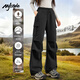 MJ STYLE工裝直筒褲子女2026年冬季新款加絨保暖潮酷休閑闊腿兩穿運動(dòng)長(cháng)褲