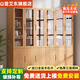 苗艾東實(shí)木書(shū)柜帶玻璃門(mén)客廳家用展示柜現代簡(jiǎn)約兒童書(shū)架松木定制儲物柜 7門(mén)280長(cháng)*32深*200高