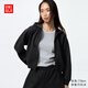 優(yōu)衣庫女裝快干休閑拉鏈連帽外套長(cháng)袖運動(dòng)衛衣開(kāi)衫479603 09 黑色 M /160/84A