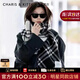 CharisKitty小c&k圍巾女2026新款韓系格紋百搭圍脖氛圍感披肩新年情人節禮物 黑白色