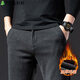 杉杉（FIRS）冬季毛呢男士休閑褲加厚款寬松直筒外穿小西裝褲秋冬新年穿搭
