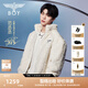 BOY LONDON【奶酪陷阱】范丞丞同款秋冬情侶外套仿毛絨夾克N23007 白色 L