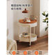 鐿雅（YIYA）奶油風(fēng)客廳可移動(dòng)沙發(fā)邊幾茶幾家用小圓桌創(chuàng  )意推車(chē)置物架側邊柜子 安裝費