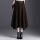 加厚羊毛呢半身裙女不規則流行新款遮胯中長(cháng)款時(shí)尚百搭高腰a字裙 咖色 （高品質(zhì)） 2XL /2尺3-30碼