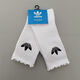 LEP-Adidas阿迪兩雙裝三葉草花邊女襪木耳邊裙邊雙色中筒襪長(cháng)筒美腿 阿迪達斯高筒 白色 2雙裝 阿迪達斯均碼（36-42）