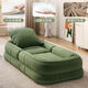 卡羅旋律懶人沙發(fā)床臥室人類(lèi)狗窩巨大折疊陽(yáng)臺巨大網(wǎng)紅房間單人榻榻米躺椅 橄欖綠-親膚燈芯絨【整體升級8cm海綿坐墊】 90.1x140【中號】送貨上門(mén)-送抱枕*2