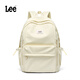 Lee書(shū)包女初中高中大學(xué)生雙肩包男通勤百搭電腦包輕便出游旅行包背包 奶油白【多層收納 方便拿取】