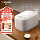 象?。╖O JIRUSHI）微壓電飯煲4-5人日本原裝進(jìn)口智能壓力IH多功能5L  自清洗蒸汽口 糙米飯  NW-YAH18C 白色