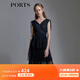 PORTS寶姿春夏新品女裝V-領(lǐng)無(wú)袖中長(cháng)連衣裙SM8D059MLN001 黑色 M (6)