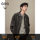 GXG男裝美式皮衣男女同款2024秋季新款夾克 黑色 175/L