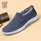 拾聚2025新款冬季棉鞋加絨男鞋老北京布鞋男休閑帆布鞋加厚保暖鞋男士 藍色 42