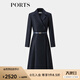 PORTS女裝氣質(zhì)系帶西裝連衣裙連衣裙ALQ9D056UFQ028 丈青色 6