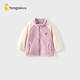 童泰（TONGTAI）寶寶外套春秋季嬰兒衣服兒童搖粒絨上衣兒童立領(lǐng)開(kāi)衫紫色100cm