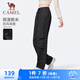 駱駝（CAMEL）加絨工裝褲男女防潑水直筒傘兵運動(dòng)褲 J35CAYL6024 幻影黑 S
