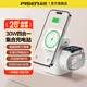 品勝（PISEN）無(wú)線(xiàn)充電器四合一MagSafe磁吸30W桌面充電站適用蘋(píng)果iPhone17pro華為手機蘋(píng)果耳機iWatchs11手表s9 新品【30W4合1】折疊磁吸充電站
