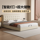 卡得利華夫格床奶油風(fēng)法式中古復古風(fēng)薄床頭真皮床小戶(hù)型儲物雙人床 櫸木排骨架： 洋東祥云單床 氣壓帶三抽 1500mm*2000mm
