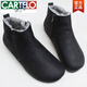卡帝樂鱷魚（CARTELO）2025新款冬季真皮羊毛保暖高幫男鞋羊皮毛一體軟牛筋底輕便大棉男 黑色 39