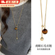 栢啟歆虎眼石流蘇毛衣鏈 美拉德長(cháng)款抽拉式項鏈女秋冬高級感吊墜配飾 虎眼石項鏈【可調節】