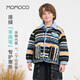 瑪米瑪卡（MOMOCO）兒童外套大衣新年服裝冬季男女童加絨洋氣毛毛外套 40藍色  90
