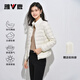 雅鹿2026新款輕薄羽絨服女短款內膽內搭外穿秋冬保暖休閑時(shí)尚排骨外套 米白色【立領(lǐng)】 L 建議100-115斤