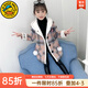 G.duck童裝女童外套秋冬加絨兒童羊羔毛呢大衣洋氣防風(fēng)保暖大童冬裝衣服 粉色毛球毛呢大衣qmsamao 140碼建議130-140cm9-10歲