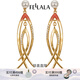 翡拉拉（fellala）Fellala翡拉拉系列個(gè)性大氣耳環(huán)女時(shí)尚氣質(zhì)優(yōu)雅國風(fēng)琺瑯耳墜 商場(chǎng)同款