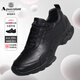 雅格獅丹（Aquascutum）1851百年品牌奢侈品商務(wù)男鞋頭層牛皮運動(dòng)皮鞋加絨休閑鞋新年禮物 黑色【內里牛皮】 四季可穿 42