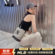 MLB女包 2024新款運動(dòng)包水桶包復古潮流單肩包時(shí)尚斜挎包 3ABMS072N-50BKS