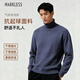 MARKLESS毛衣男士秋冬季保暖高領(lǐng)針織衫休閑內搭套頭打底衫0710 幽灰藍XL