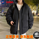 WHIM NASA羽絨服男立領(lǐng)寬松休閑潮流百搭短款冬季保暖鴨絨冬天青年外套 黑色 XL 約145-170斤可穿