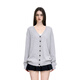 BM上衣針織開(kāi)衫外套2026新款女外套慵懶風(fēng)寬松休閑百搭夏秋季空調房 淺灰色 均碼