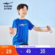 鴻星爾克兒童裝男童短袖t恤夏季短T男生夏裝中大童運動(dòng)半袖T恤 普魯士藍 170