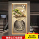 優(yōu)尚艾諾玄關(guān)墻裝飾畫(huà)走廊正對入戶(hù)門(mén)帶燈輕奢掛畫(huà)背有靠山山水畫(huà)高級壁畫(huà) H-九魚(yú)聚財 80*160 (LED燈畫(huà)充電寶款+遙控)晶瓷平面
