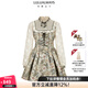 LULUALWAYS【商場(chǎng)同款】24秋季新款復古公主風(fēng)高腰顯瘦印花連衣裙 米白色 S