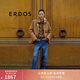 ERDOS【劉雯同款】直筒闊腿褲修身百搭復古可水洗女牛仔褲 經(jīng)典藍 175/76A/XL