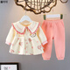 嬰兒衣服分體春秋女寶嬰兒分體套裝春秋女孩嬰兒套裝春秋分體純棉洋氣外出穿可愛(ài)超萌2件韓范童裝套裝女寶寶 HH 小兔套裝粉色 100