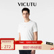 威可多（VICUTU）【破風(fēng)T】男士短袖T恤商務(wù)半袖上衣 米白色 175/96B