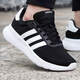 阿迪達斯（adidas）運動(dòng)鞋男鞋 2026春季新款休閑鞋透氣黑色網(wǎng)面透氣緩震跑步鞋 adidas經(jīng)典款黑白配色跑步鞋 42 (260mm)