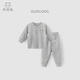 乖奇熊嬰兒分體上衣褲子春秋蠶絲羊毛男女寶寶居家保暖內衣套裝打底春裝