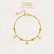 CRD克徠帝黃金手鏈爆閃星星足金999手鏈5G車(chē)花工藝送節日禮物 星星足金手鏈 HN00537 6g