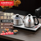 金灶（KAMJOVE）全自動(dòng)上水電茶爐燒水壺保溫電水壺泡茶專(zhuān)用恒溫電熱水壺茶臺燒水壺一體 0.9L FM-9（銀色限定版）
