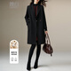 晚白【斷碼清倉】冬款氣質(zhì)中長(cháng)款外套利落大方經(jīng)典百搭羊毛大衣女 黑色 M