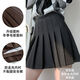 妙奕嘉百褶裙毛呢半身裙秋冬短裙時(shí)尚高級感裙子冬季2025新款冬裙a字裙 深灰色毛呢百褶A字短裙 S