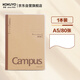 國譽(yù)（KOKUYO）A5/80張/單本裝Campus無(wú)線(xiàn)裝訂本PVC封套筆記本記事本空白內頁(yè)WCN-CNB38614