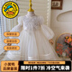 G.duck小黃鴨公主裙女童連衣裙春秋輕奢高端禮服裙兒童蓬蓬裙生日網(wǎng)紗裙 米色 100 尺碼2~3歲【 90-100cm】