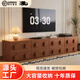 妙意軒 電視柜小戶(hù)型客廳實(shí)木斗柜卡門(mén)柜復古邊柜模塊組合收納儲物柜 中古色四個(gè)【整裝發(fā)貨】