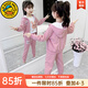 G.duck童裝女童套裝春秋裝網(wǎng)紅韓版兒童運動(dòng)套裝中大童外套T恤褲子秋季 兔子耳朵粉色三件套ameisog 110 建議4-5歲【95-105cm】