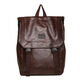 PU皮雙肩包女韓版休閑學(xué)院風(fēng)情侶背包男復古百搭大容量旅行包書(shū)包 棕色