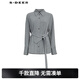 S.DEER【新】圣迪奧女裝休閑基本款長(cháng)袖襯衫S233Z0507 中灰/77 M